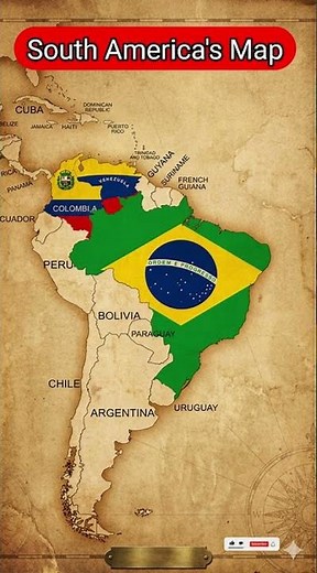 South America's Map – All Countries, Flags & Geography Explained! 🔥