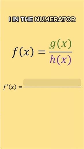 🏗️ Quotient Rule for Derivatives Basic Structure ✅