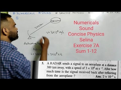 Numericals from Sound class 10 ICSE || Concise Physics || Selina || Exercise 7A || Solution