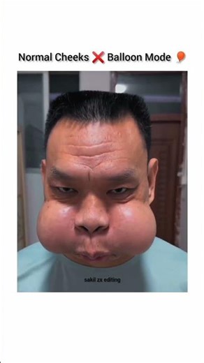 Balloon Cheeks Moment 😂 #shorts #balloon #cheeks #funny #viralshorts