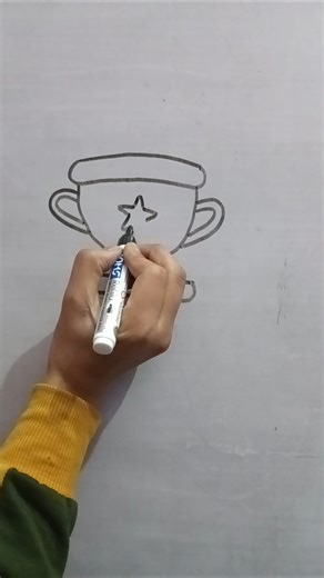 how to draw a easy trophy 🏆 #trophy