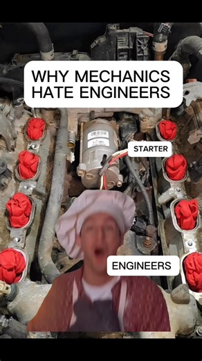 Engineer: “Important maintenance items should be placed in accessible locations.” Also engine engineers: “Let’s put the starter under the intake.” | My Mobile Mechanic / Auto Repair & Brake Replacement.
