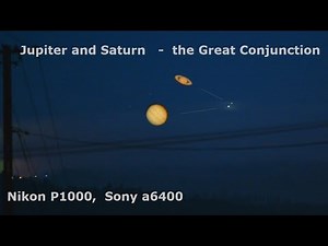 Jupiter and Saturn - the Great Conjunction December 21, 2020. Nikon P1000, Sony a6400