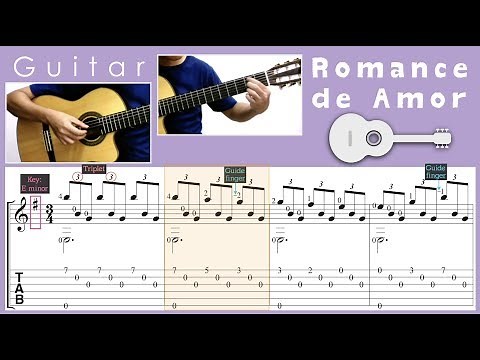 Romance de Amor / Spanish (Guitar) [Notation + TAB]
