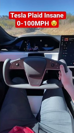 Tesla Model S Plaid 0-100MPH Launch! 😱 #shorts