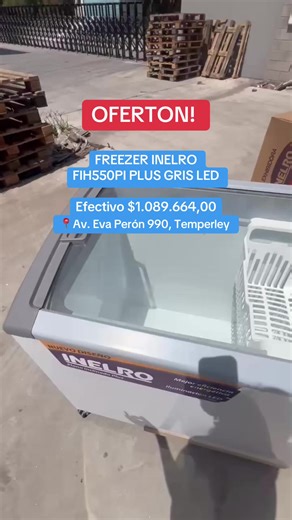 Oferta única 💸💸💸💸 FREEZER INELRO FIH550PI PLUS GRIS LED Efectivo $1.089.664,00 #preciosbajos #ofertas