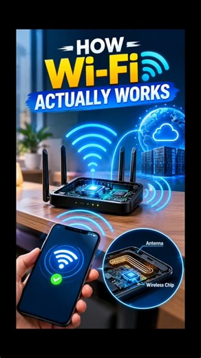 How Wi-Fi Actually Works 📶 | What Happens When You Connect? #Shorts