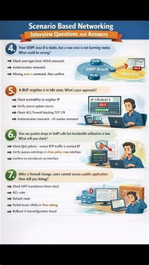 Scenario based networking interview questions and answers