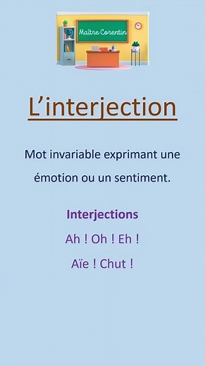 L’interjection 👨🏻‍🏫🎓 #francais #grammaire #naturedesmots #interjections