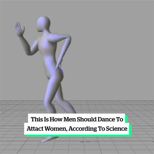Researchers in the UK used motion capture to record men dancing and turned them into 3D faceless avatars, so women rated their moves without being influenced by looks. They found that the most attractive dancers had more movement in their torso, neck, and right knee. Women preferred confident, varied upper-body movement instead of stiff or repetitive dancing. It wasn’t about abs or height; it was about rhythm, coordination, and how you move. #research #science #dancing #trending | VT