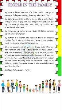 👨‍👩‍👧 People in the Family – Easy English Story for Kids