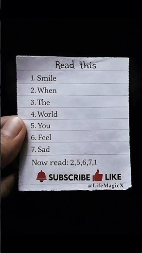 Smile When The World Makes You Feel Sad!😊 Read This Simple Line!👀 #smile #positivevibes #viralshort