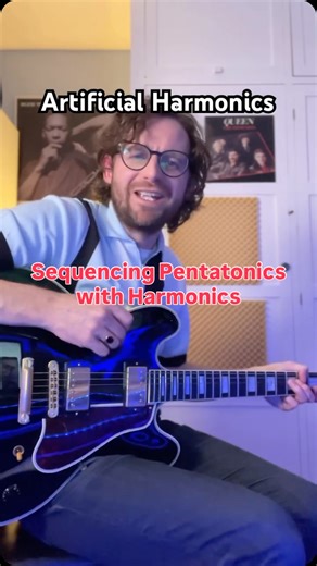 This is part 6 in our guitar lesson series on Artificial HARMONICS. Following on from video 5 where we started playing the minor pentatonic scale, we're now moving on to the popular guitar technique of SEQUENCING. 🎸 #guitarteacher #guitarlesson #rockguitar #harmonics #guitar Sequencing has been used in a range of musical genres dating back to classical and jazz, through to Soul and modern Rock styles. It's a way of playing your scales in groups of notes (often 3 or 4 but sometimes even 5 or 6) 
