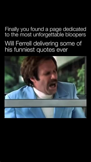 Unforgettable Bloopers on Instagram: "Will Ferrell’s career is packed with unforgettable one-liners, many of which came from improvisation on sets like Anchorman, Step Brothers, and his early SNL sketches. Castmates often described how Ferrell could transform a simple line into something absurdly funny with his delivery alone. Whether it was Ron Burgundy’s misplaced confidence or Brennan Huff’s childlike enthusiasm, Ferrell’s quotes became cultural staples because he leaned fully into every char