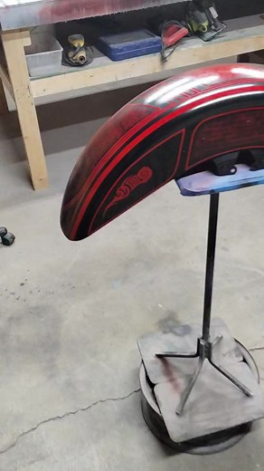 Working on some new things it didn't come out perfect but it's all about learning give me some feedback this is my first attempt at laying lines and airbrushing | Redneckside Motorcycle Whips LLC