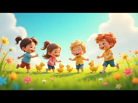 Kids & Tiny Chicks 🐥 | A Springtime Fun Poem for Children