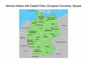 Editable Powerpoint Map of German States of Germany – Includes Capital Cities and Surrounding European Countries - Etsy UK