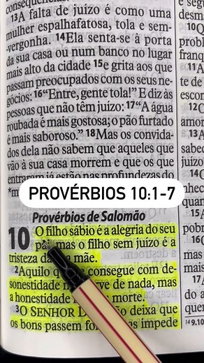 Provérbios 10:1-7 . . . . #biblia #fé #versiculo #jesus #palavradedeus #deus #cristão #viral | Portal da fé