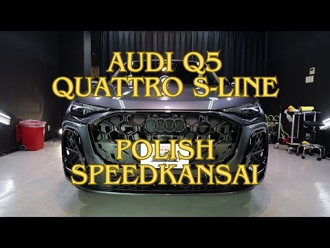 ガラスコーティング大阪 アウディQ5クアトロ Sライン デイトナグレー磨き＆ファインラボセラミックウルトラ2層/スピード関西
