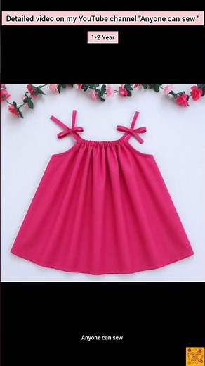 Baby Frock design #babyfrock #cuttingandstitching #easysewing #diy #forbeginners
