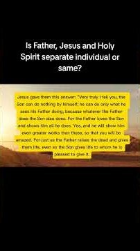 Is Father, Jesus and Holy Spirit the same being or different