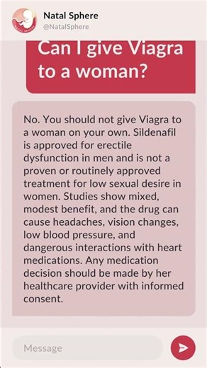 Can I give Viagra to a woman?