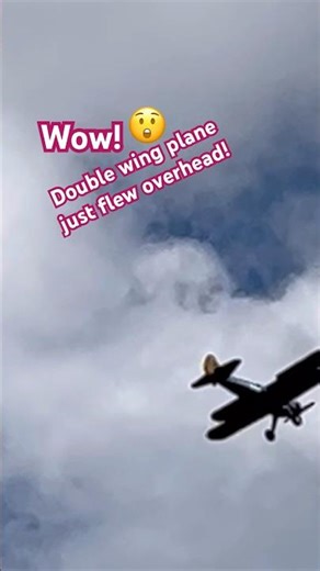 Wow! Double wing plane just flew overhead! #airplane #aircraft #short
