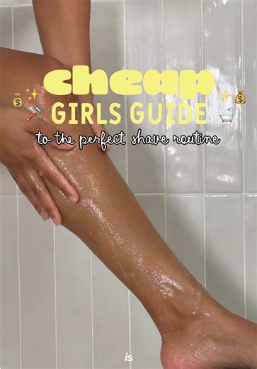 🪒✨CHEAP GIRLS GUIDE: To the perfect shave routine ✨💰comment SHAVE and I’ll send you a list of my favorite shaving products. If you want the smoothest baby soft skin you need to try this shaving routine! First, you have to exfoliate your body with a dry brush I love this one from @EcoTools this step helps to lift your hairs making it easier to shave, reduces ingrown hairs and removes any dead skin. Get in the shower and marinate in the water for 3-5 minutes to soften your skin and hair. Then go