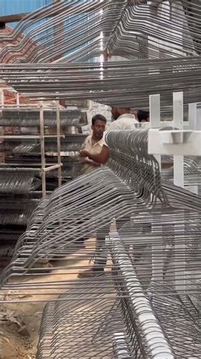 Powder Coating Process on Hangers |Factory Manufacturing Process |Satisfying Industrial Work #shorts