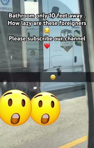 A lazy truck driver pee on public . That’s laziness not acceptable in trucking - watch this