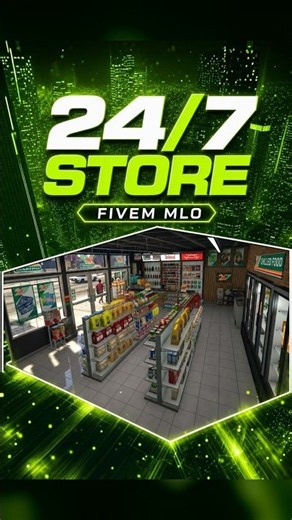 24/7 Store [FiveM MLO - GTA V Interior] #Shorts