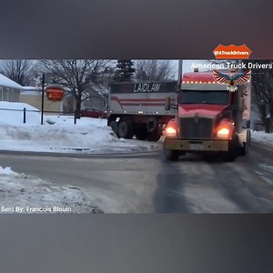 Amazing truck driver blind side backing a set of B trains | American Truck Drivers