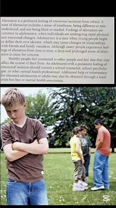 Alienation in mental health is the feeling of being estranged from oneself, others, and society