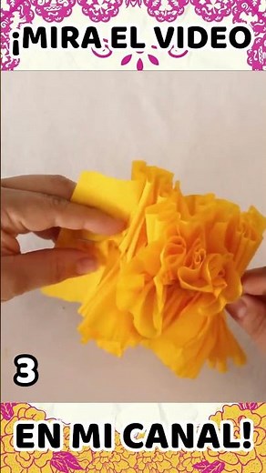 3 Flores de Cempasúchil con Crepe 🌹🧡 ▶ Cómo Hacer Flores de Cempasúchil Papel Crepe FACIL!✅