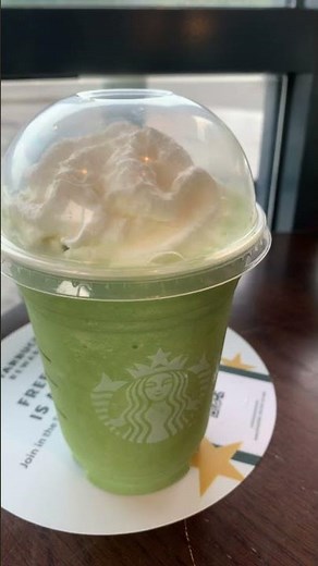 Starbucks Matcha green tea frappuccino #short