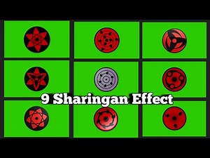 9 Green Screen Sharingan eyes and Rinnegan Eye Uchiha (full pack)