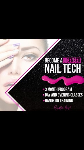 Become a LICENSED NAIL TECH💅🏾 💓 3 Month program 💓 Day & Evening classes 💓 📍 4 Locations
