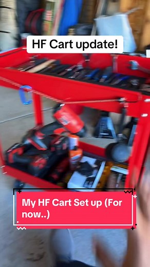 My HF steel cart setup for now 😎👌🤘🔥 #steelcart #harborfreight #harborfreighttools #build #diyproject #diy #automotive #usgeneraltools #garage #mechanic #mechanicsoftiktok #fyp #fypシ