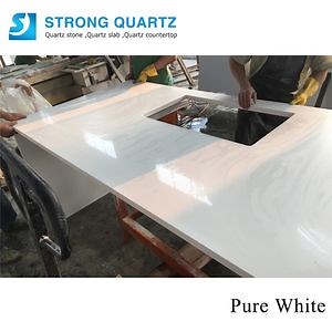 [Hot Item] Pure White Quartz Countertop for Kitchen Bathroom Project