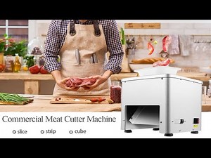 NEWTRY Commercial Meat Cutter Machine | Restaurant Automatic Slice Strip Cube | Meat Cutting Machine