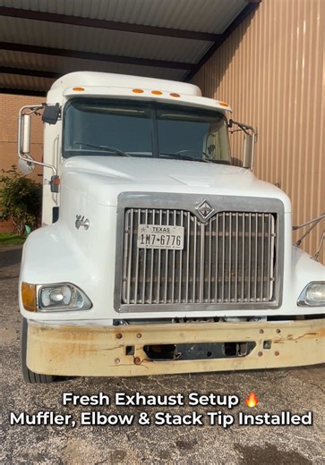 Fresh Exhaust Setup 🔥 Just wrapped up a clean exhaust install on this International truck. We installed a new muffler, elbow, and stack tip, making sure everything was aligned, secured, and fitted properly for a solid, clean finish. This setup not only upgrades the look but delivers that strong exhaust presence every truck deserves. Another clean install done right and ready for the road. #fyp #truck #viral #installation #exhaust