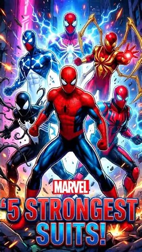 Top 5 STRONGEST Spider-Man ARMORS!#marvel #shorts