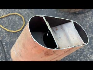 Inside Jones full boar muffler after 8-10 years, solid!