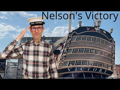 LORD NELSON'S FAMOUS FLAGSHIP HMS VICTORY at the historic dockyard in Portsmouth