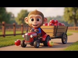 Kiki Monkey Harvests Juicy Apples on the Farm 🍎 | Kiki Monkey Daily Adventure