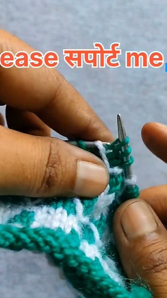 two colour knitting#crochet#handmade#diy#stitch#trending#catshortsfeed