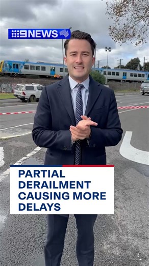 1.6K views · 42 reactions | Commuters in Melbourne's north-east are experiencing their second day of delays as the operation to remove a partially derailed train continues. #9News | 9 News | Facebook
