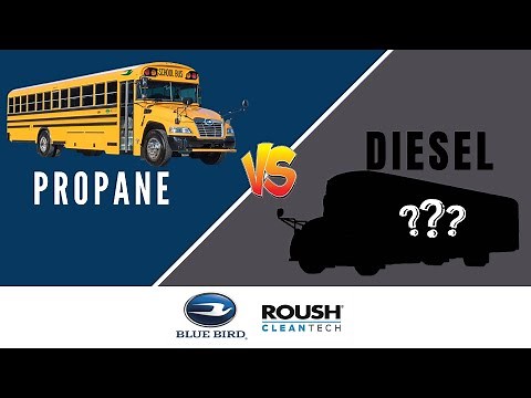 New Blue Bird Propane vs New Diesel Comparison with ROUSH CleanTech