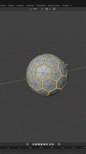 Soccer Ball #3dmodeling in #blender #blender3d #howto #lowpoly #shorts