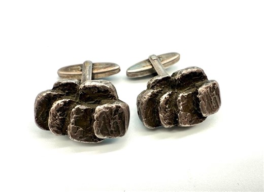Brutalist Cufflinks Made of 925 Silver, Heavy Vintage Men's Cufflinks in Sculpture Style, Mid-century Design - Etsy